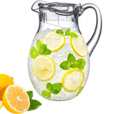 Amazing Abby Bubbly plastic pitcher with lid, 64 oz, perfect for fresh, ready-to-pour drinks.