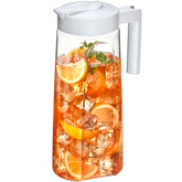 Amazing Abby Slim Tritan Pitcher with push lid for easy pouring indoors
