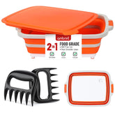 AMBRINT 8L BBQ prep tub with lid, ideal for marinating and safe transport.