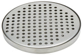 American Metalcraft DT3 round drip tray catches drips under dispensers.