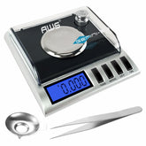 American Weigh Gemini-20 scale, front view, compact for on-the-go precise weighing.