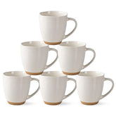AmorArc 12oz ceramic mug set of 6 with rustic glaze, perfect for daily coffee.