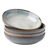 AmorArc 8.5-inch ceramic pasta bowls with ocean glaze for elegant daily dining