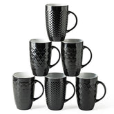 AmorArc large 20oz mug set with textured geometric patterns, ideal for daily coffee and tea.