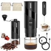 AMOSA 20-bar espresso extraction in action for bold flavor on the go.