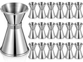 Amyhill double pour mouth jigger shows precise 1 oz and 1/2 oz measures for precise pours.
