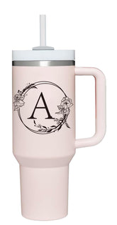 AMZUShome personalized 40oz tumbler with initials for on-the-go use and temperature control