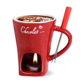 AMZWISH mini fondue cup ceramic for smooth chocolate dipping at home