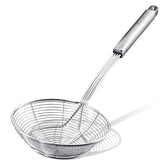 Anaeat spider strainer skimmer in full view for 7-inch pasta draining