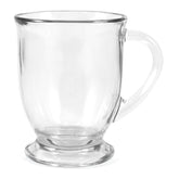 Anchor Hocking Cafe Mug 16oz glass body for daily coffee enjoyment.