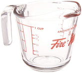 Anchor Hocking Fire-King 1-Cup measuring cup in clear glass for precise liquid measurements