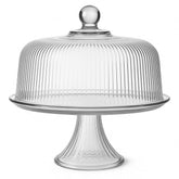 Anchor Hocking Monaco cake plate with clear glass for elegant display.