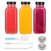 Andemi 16oz juice bottles 3-pack with lids for easy meal prep and storage.
