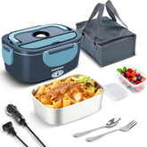 Andmenow heated lunch box front view, compact travel-friendly design for busy days.