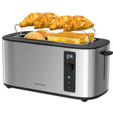 Anfilank 4-slice toaster with extra-wide slots for thick bread and bagels.