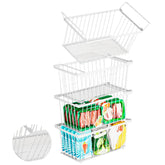 ANJUBAN enhanced leak-proof bottom bins with foldable handles for easy stacking.