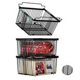 ANJUBAN front view freezer bin stack shows efficient organization for 5–9 cu ft freezers.