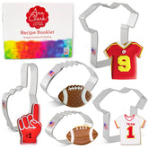 Ann Clark football cutter fan hand for game day cookies