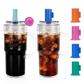 ANOTION Bamboo Mason leakproof jar with rotating lid for spill-free sipping.