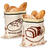 ANPHSIN beeswax bread bag loaf pattern preserves freshness with breathable storage.