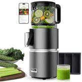 Anybear cold press juicer wide feed chute enables quick juicing from whole fruits.