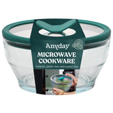 Anyday 8-cup glass round deep dish ready for batch cooking and leftovers