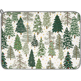 AnyDesign Christmas Dish Drying Mat featuring forest trees for festive counter moisture absorption.