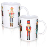 AnyDesign Nutcracker mugs 12oz set for festive table decor and cozy cocoa moments