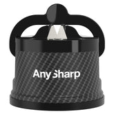 AnySharp Editions hands-free sharpener close-up for safe kitchen prep.