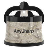 AnySharp Editions on-counter knife sharpener with PowerGrip base, ready for quick sharpening.
