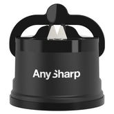 AnySharp global hands-free sharpener with secure suction base for safe use.