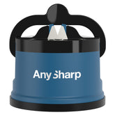 AnySharp GLOBAL suction base on counter for safe, hands-free sharpening.