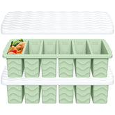 Aopigavi half-cup freezer molds with lids for fresh, odor-free freezing.