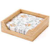 Aoravvik bamboo napkin holder with large side opening for quick napkin access in busy kitchens.
