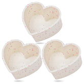 AOTASO 4-inch mini heart pans in cream color for easy, nonstick baking and clean demolding.