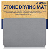 AOTASO stone drying mat 12x16 in gray dries dishes quickly on counters