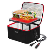 Aotto portable oven with lid open, reheat a meal on the go.