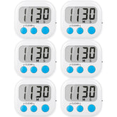 AOUCE 6-pack digital kitchen timers for precise cooking and multitasking.