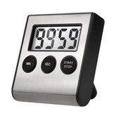 AOUVES digital kitchen timer with strong magnetic back for clutter-free counters.
