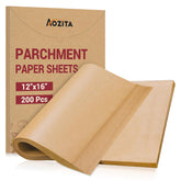 AOZITA parchment paper 12x16 sheets, non-stick for effortless cookie release