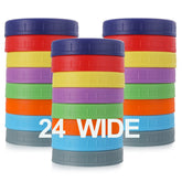 AOZITA blue wide-mouth lid on Ball jars for leak-proof storage.