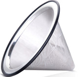 Apace Living stainless steel dripper with a wide base for smooth filtration