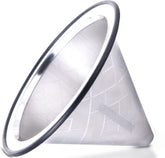 Apace Living stainless steel pour-over dripper with a wide base for even extraction.