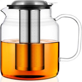 Aquach 68oz glass teapot with wide capacity for gatherings and multiple servings.