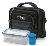 Arctic Zone Titan Deep Freeze lunch bag in black front view for daily commuting