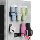 Arctiiro magnetic Stanley cup holder mounted on fridge side for easy access