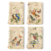 Arquiel Retro Birds tea towel pattern adds stylish kitchen decor and light cleaning.