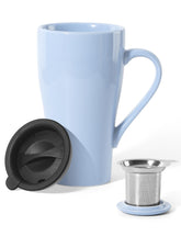 ARRADEN tea cup with infuser in lilac for easy loose-leaf brewing at home