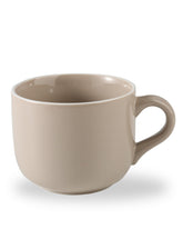 ARRADENS 21 oz beige soup mug with handle for easy grip and hot soups.
