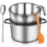Artcome 304 stainless steel double boiler pot with dual handles for even heating.